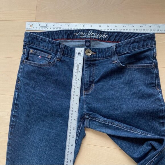 Tommy Hilfiger jeans Modern Straight Pli-Pli medium rise Mexico stretch blue 12 - Picture 9 of 11